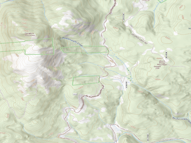 USGS topographic map of USFS dispersed camp — MT #436