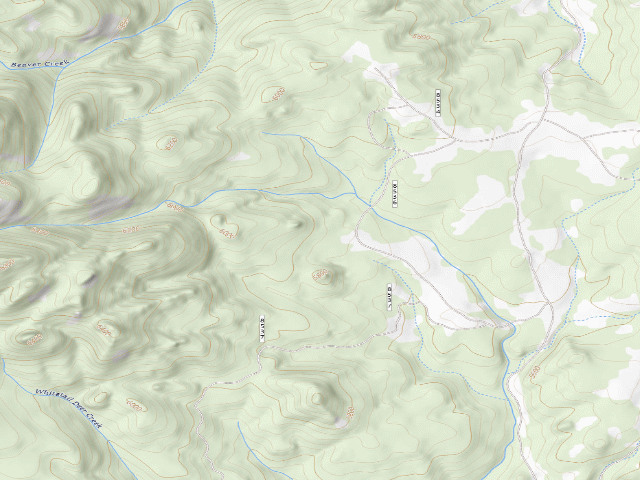 USGS topographic map of USFS dispersed camp — MT #437