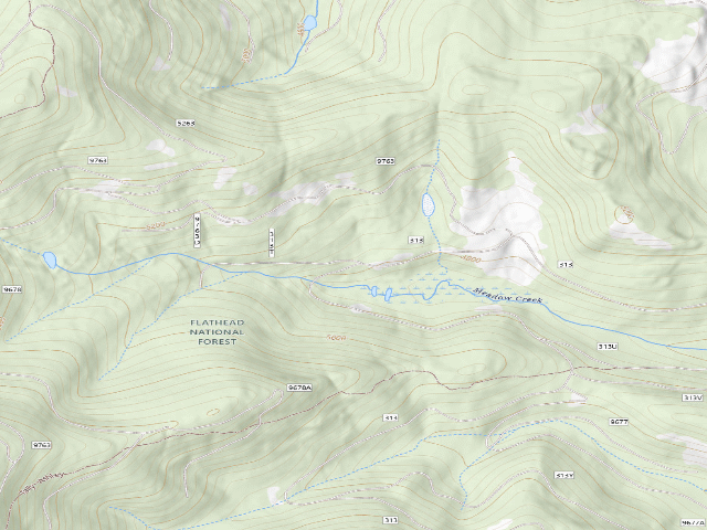 USGS topographic map of USFS dispersed camp — MT #439
