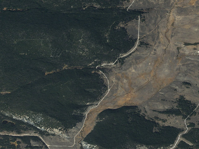 Aerial image of USFS dispersed camp — MT #44