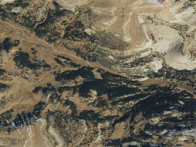 Aerial image of USFS dispersed camp — MT #441