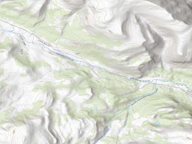 USGS topographic map of USFS dispersed camp — MT #441