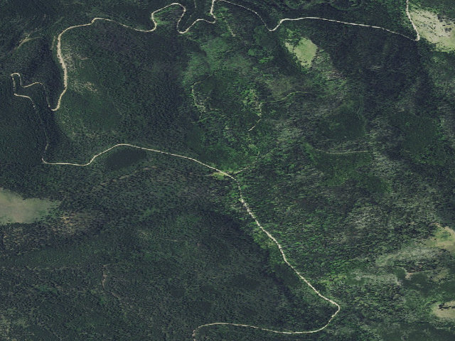 Aerial image of USFS dispersed camp — MT #443