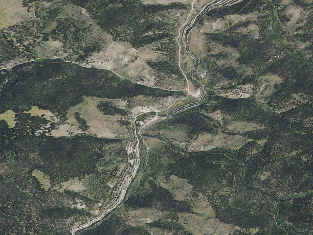 Aerial image of USFS dispersed camp — MT #444