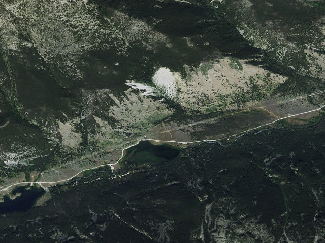 Aerial image of USFS dispersed camp — MT #445