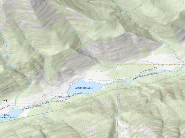 USGS topographic map of USFS dispersed camp — MT #445
