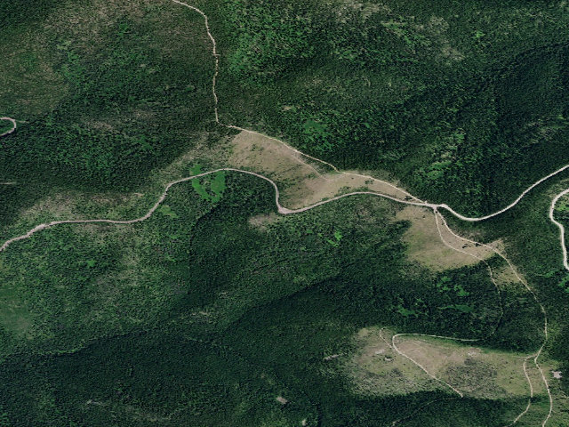 Aerial image of USFS dispersed camp — MT #446