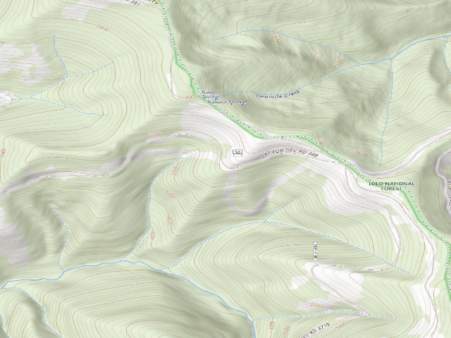 USGS topographic map of USFS dispersed camp — MT #446
