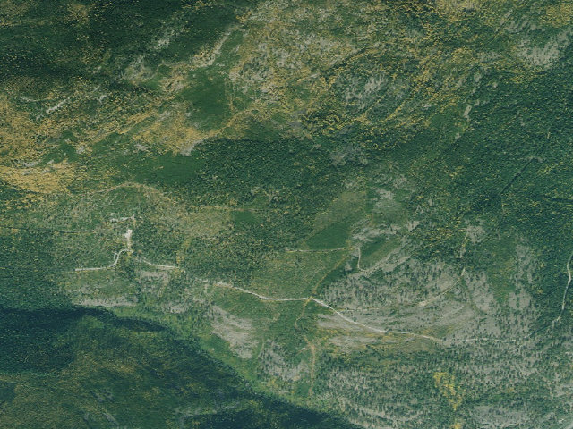Aerial image of USFS dispersed camp — MT #448