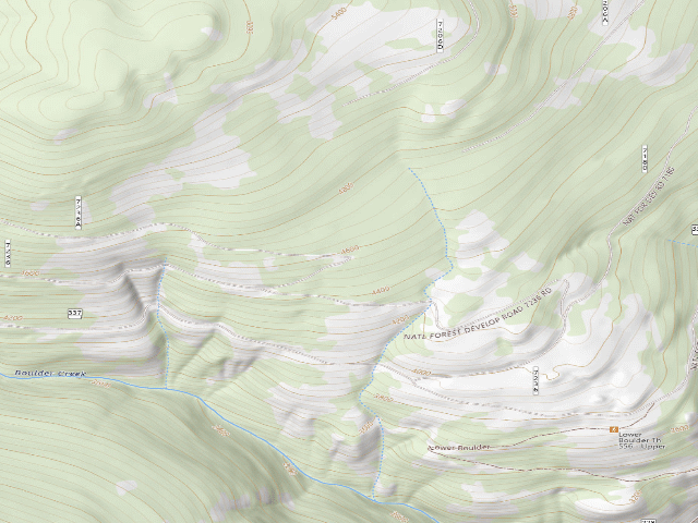 USGS topographic map of USFS dispersed camp — MT #448