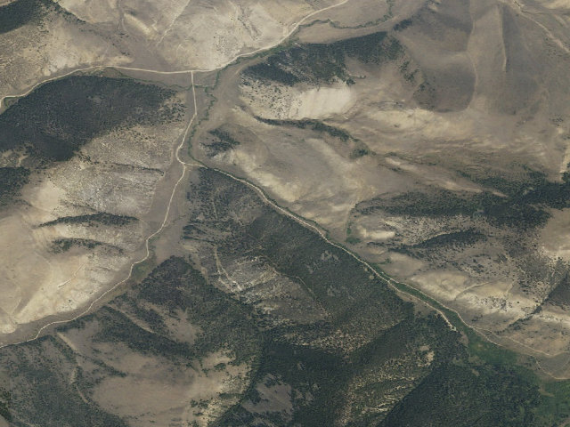Aerial image of USFS dispersed camp — MT #450