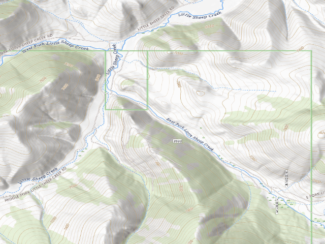USGS topographic map of USFS dispersed camp — MT #450