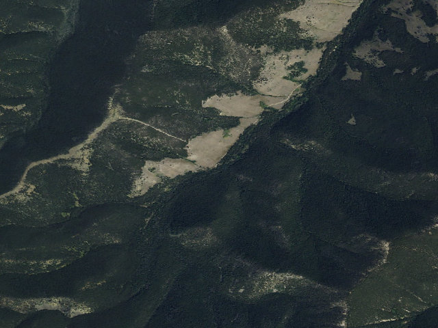 Aerial image of USFS dispersed camp — MT #452