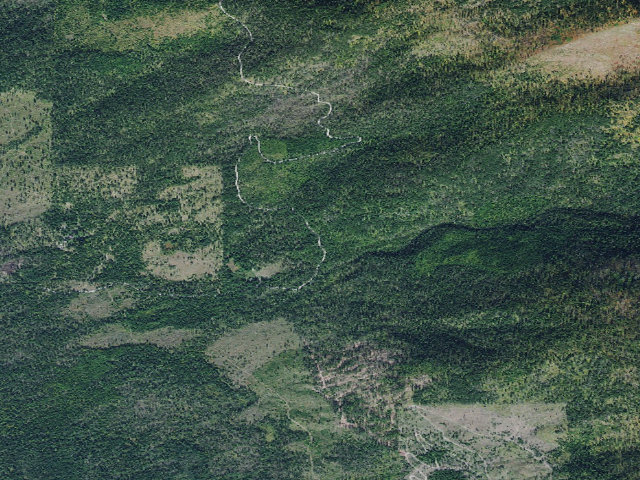 Aerial image of USFS dispersed camp — MT #453