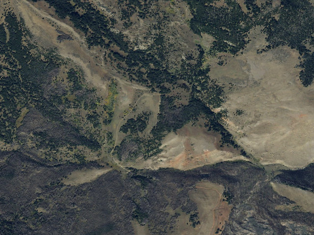 Aerial image of USFS dispersed camp — MT #457