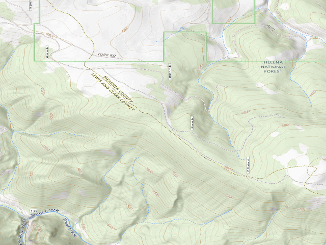 USGS topographic map of USFS dispersed camp — MT #460