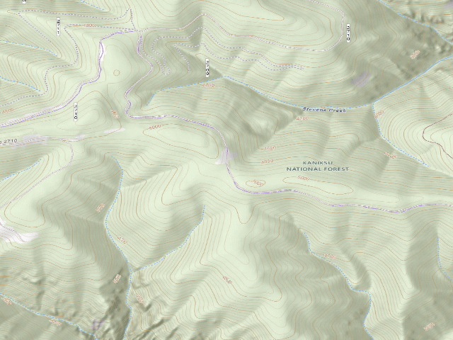 USGS topographic map of USFS dispersed camp — MT #462