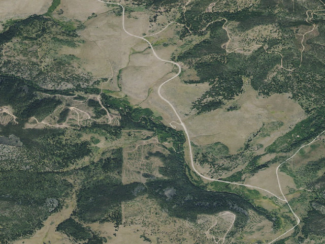 Aerial image of USFS dispersed camp — MT #465