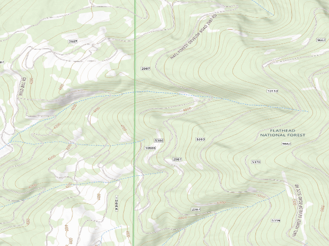 USGS topographic map of USFS dispersed camp — MT #466