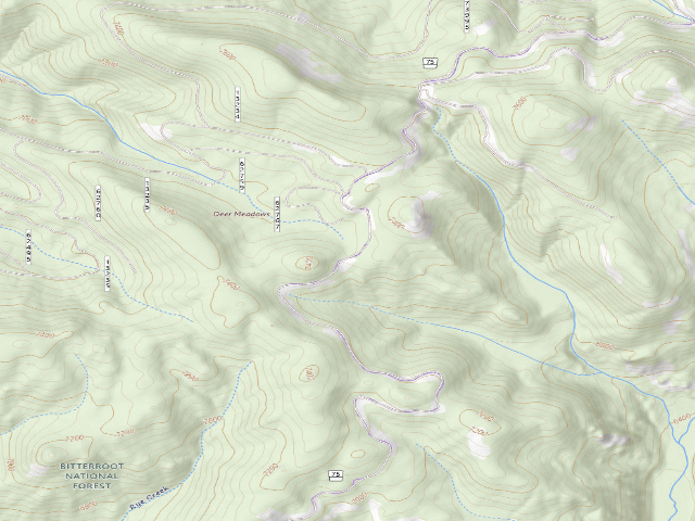 USGS topographic map of USFS dispersed camp — MT #467