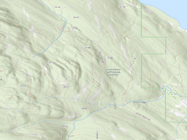 USGS topographic map of USFS dispersed camp — MT #469