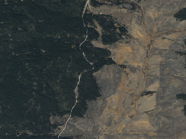 Aerial image of USFS dispersed camp — MT #47