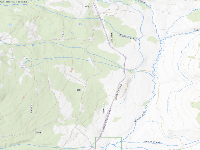 USGS topographic map of USFS dispersed camp — MT #47