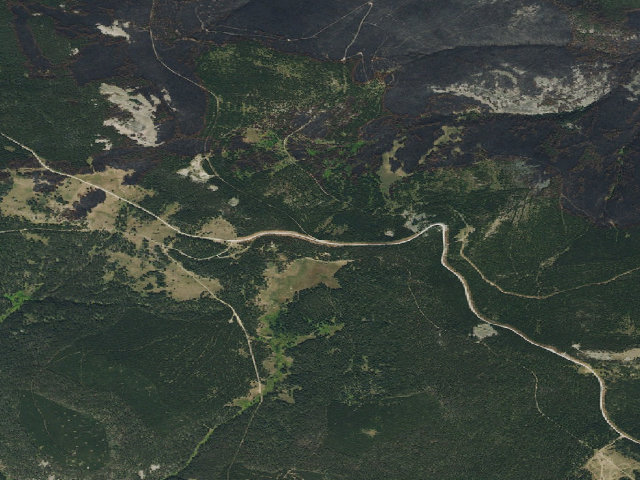 Aerial image of USFS dispersed camp — MT #471