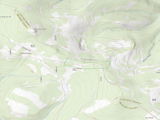USGS topographic map of USFS dispersed camp — MT #471