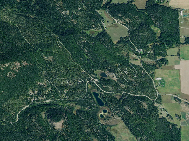Aerial image of USFS dispersed camp — MT #477