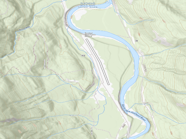 USGS topographic map of USFS dispersed camp — MT #479
