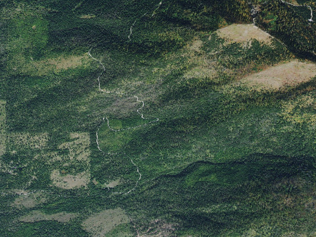 Aerial image of USFS dispersed camp — MT #48