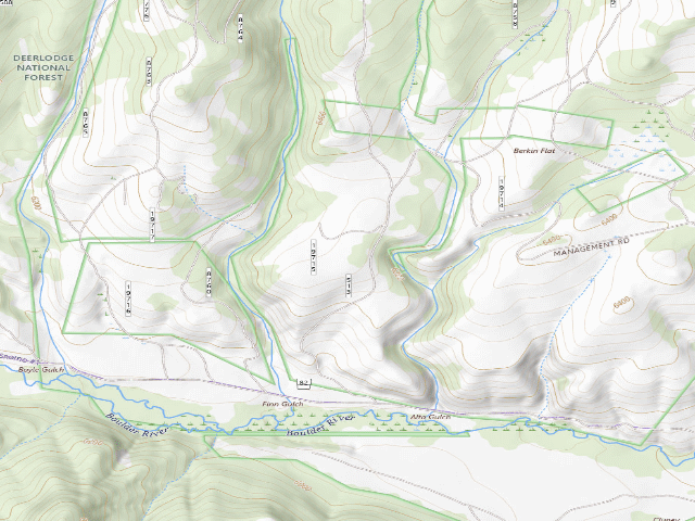USGS topographic map of USFS dispersed camp — MT #481