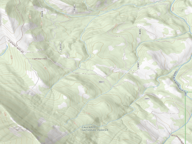 USGS topographic map of USFS dispersed camp — MT #482