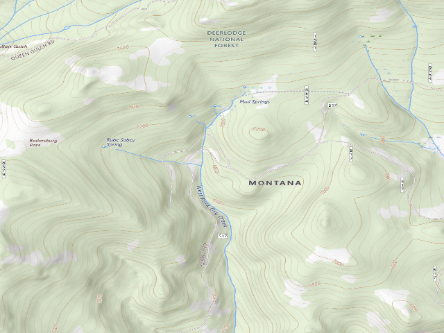 USGS topographic map of USFS dispersed camp — MT #483