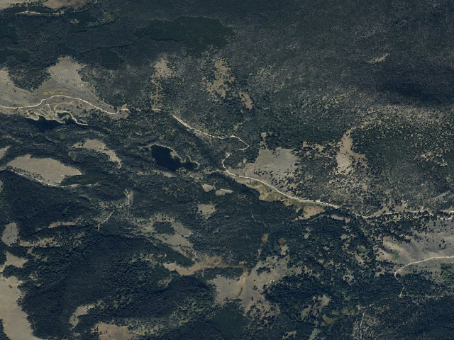 Aerial image of USFS dispersed camp — MT #485