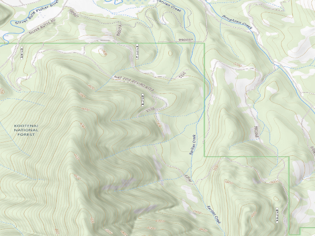 USGS topographic map of USFS dispersed camp — MT #49
