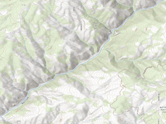 USGS topographic map of USFS dispersed camp — MT #490