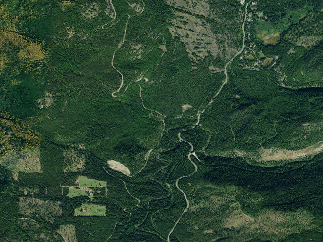 Aerial image of USFS dispersed camp — MT #491