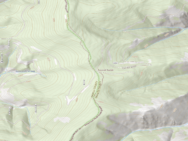 USGS topographic map of USFS dispersed camp — MT #492