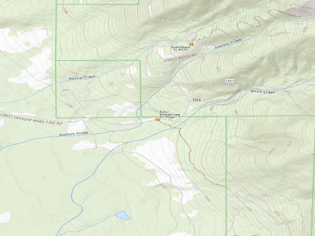 USGS topographic map of USFS dispersed camp — MT #495