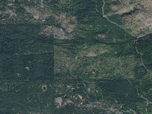 Aerial image of USFS dispersed camp — MT #496
