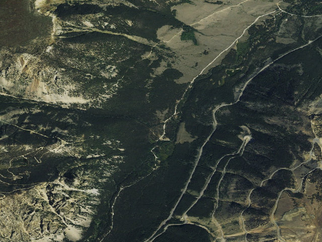 Aerial image of USFS dispersed camp — MT #497
