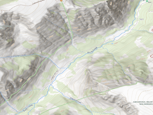 USGS topographic map of USFS dispersed camp — MT #499
