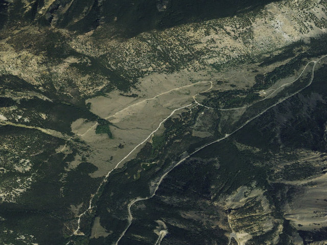 Aerial image of USFS dispersed camp — MT #50