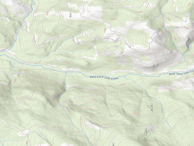 USGS topographic map of USFS dispersed camp — MT #500