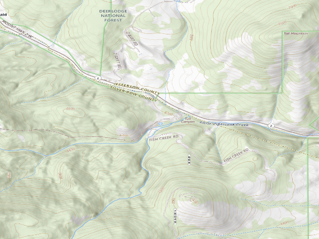 USGS topographic map of USFS dispersed camp — MT #502