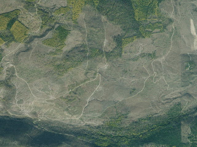 Aerial image of USFS dispersed camp — MT #505