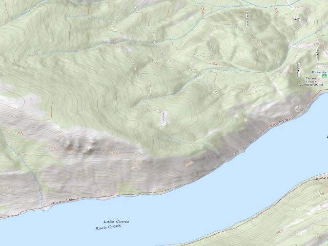 USGS topographic map of USFS dispersed camp — MT #507