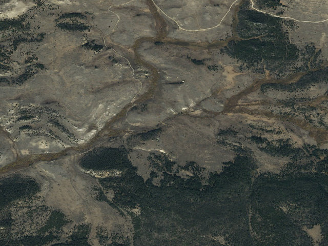 Aerial image of USFS dispersed camp — MT #509